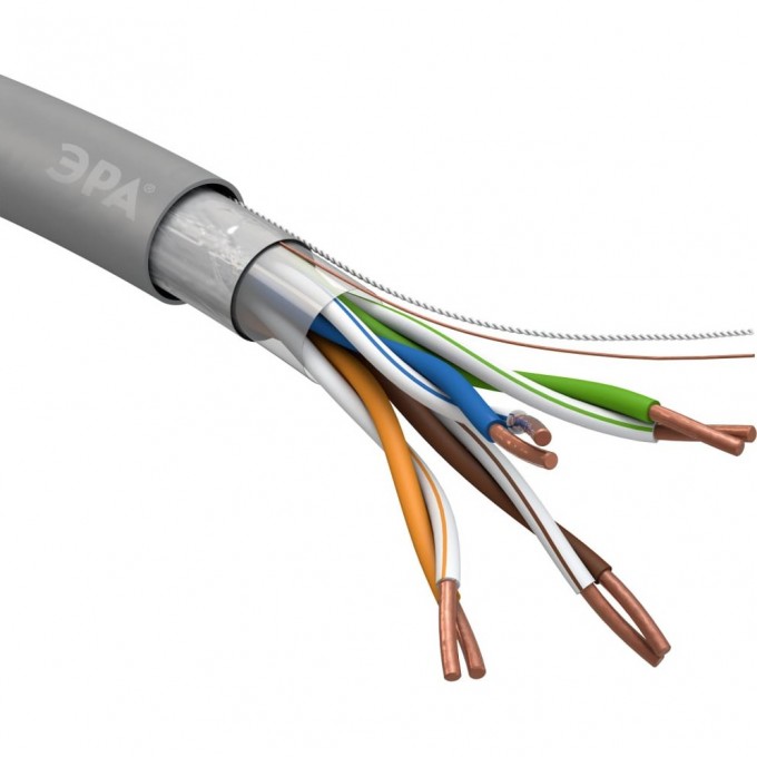 Кабель витая пара ЭРА F/UTP 4x2x24 AWG CAT5E CU PVC 305 м B0044688 Кабель витая пара ЭРА F/UTP 4x2x24 AWG CAT5E CU PVC 305 м B0044688