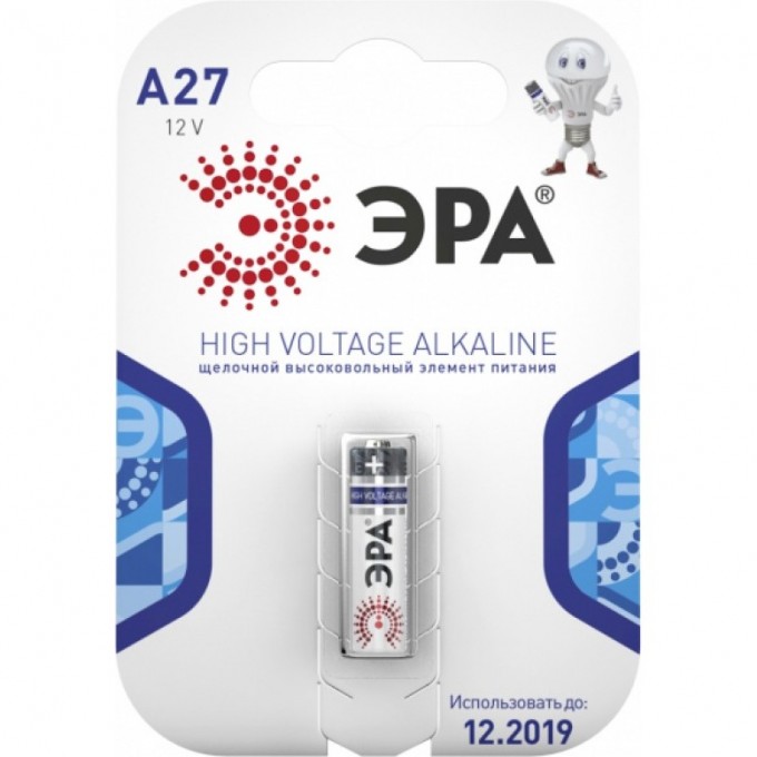 Батарейка ЭРА A27-1BL SUPER ALKALINE (40/160/19200) C0038442 Батарейка ЭРА A27-1BL SUPER ALKALINE (40/160/19200) C0038442