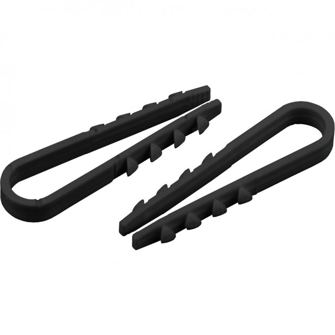 Дюбель-хомут ЭРА для круглого кабеля 5-10мм черный 100шт B0045084 Дюбель-хомут ЭРА для круглого кабеля 5-10мм черный 100шт B0045084