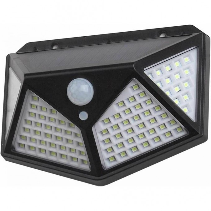 Фасадный светильник ЭРА ERAFS100-04 с датч. движ. и 4-мя плоск. освещ., на солн. бат.100 LED,300 lm B0045270