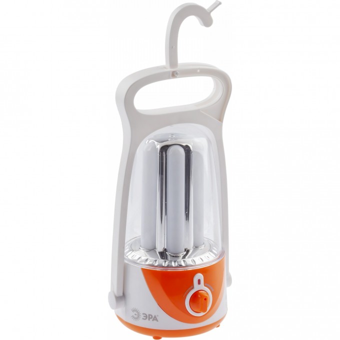 Фонарь кемпинговый светодиодный ЭРА KA55S аккумуляторный с диммером и складным крючком яркий светильник бело-оранжевый B0025621