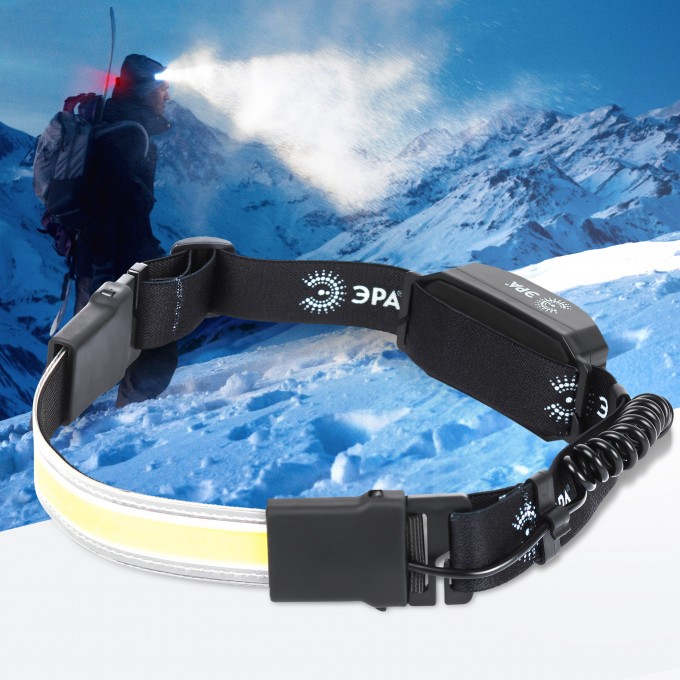 Фонарь налобный светодиодный ЭРА GA-807 КИБЕР аккумуляторный 5 Вт COB 3 режима MISCRO USB B0054033 Фонарь налобный светодиодный ЭРА GA-807 КИБЕР аккумуляторный 5 Вт COB 3 режима MISCRO USB B0054033