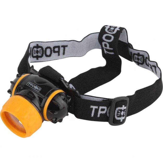Фонарь налобный светодиодный ЭРА Трофи GB-302 на батарейках яркий 4 режима оранжево-черный B0036617 Фонарь налобный светодиодный ЭРА Трофи GB-302 на батарейках яркий 4 режима оранжево-черный B0036617