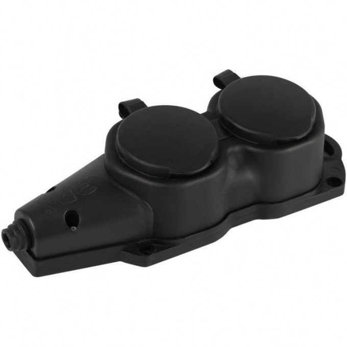 Колодка ЭРА Б0068451 KX-2e-B-IP44 каучуковая с заземлением 2 розетки 16A IP44 черный B0068451 Колодка ЭРА Б0068451 KX-2e-B-IP44 каучуковая с заземлением 2 розетки 16A IP44 черный B0068451