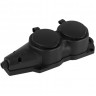Колодка ЭРА Б0068451 KX-2e-B-IP44 каучуковая с заземлением 2 розетки 16A IP44 черный B0068451