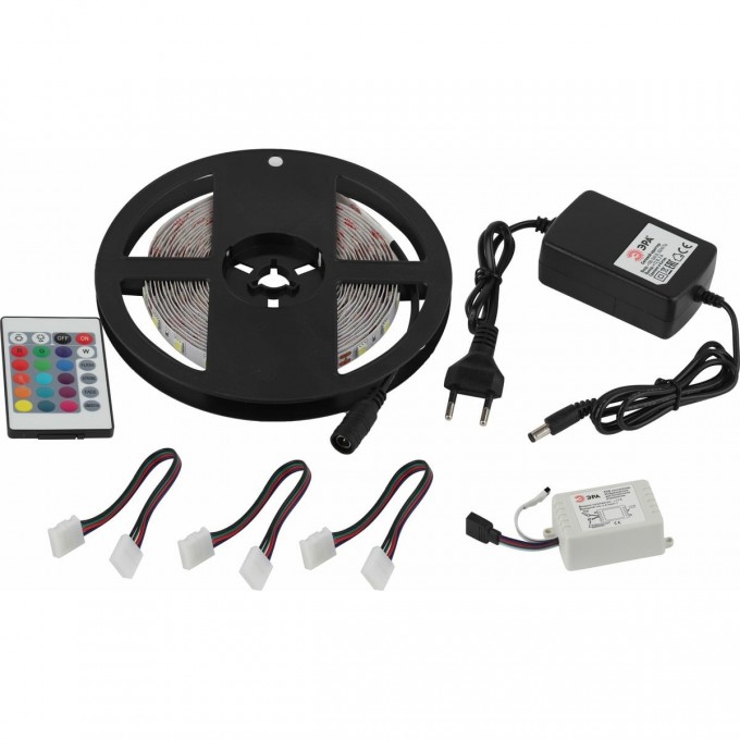Комплект светодиодной ленты ЭРА Б0043067 5050kit-14.4-60-12-IP20-RGB разноцветный 5м B0043067 Комплект светодиодной ленты ЭРА Б0043067 5050kit-14.4-60-12-IP20-RGB разноцветный 5м B0043067