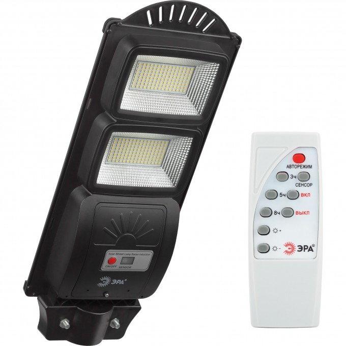 Консольный светильник ЭРА на солн. бат., SMD, с кронштейном, 40W, с датч. движ., ПДУ, 700lm, 5000К, IP66 B0046800 Консольный светильник ЭРА на солн. бат., SMD, с кронштейном, 40W, с датч. движ., ПДУ, 700lm, 5000К, IP66 B0046800