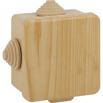 Коробка ЭРА распаячн. открытой установки КОР сосна 65х65х50мм с гермовводами 4 вх. IP54