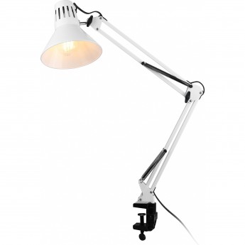 Настольный светильник ЭРА N-121-E27-40W-W на струбцине белый