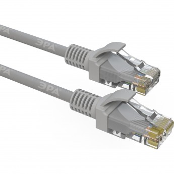 Патч корд ЭРА SIMPLE U/UTP неэкранированный 2 м категория 5e серый