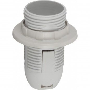 Патрон ЭРА Е14 с кольцом пластик белый x50