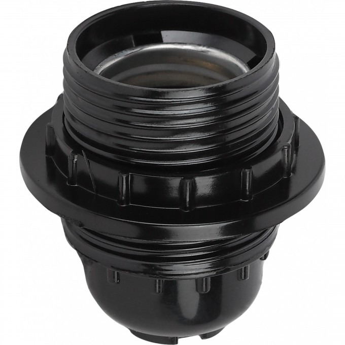 Патрон ЭРА Е27 с кольцом бакелит черный x50 B0044084 Патрон ЭРА Е27 с кольцом бакелит черный x50 B0044084