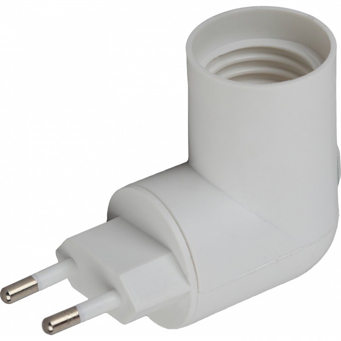 Переходник ЭРА вилка-Е27 с выключателем белый B0027981 Переходник ЭРА вилка-Е27 с выключателем белый B0027981
