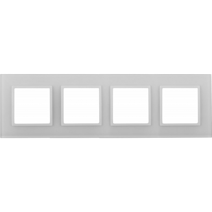 Рамка 4-м ЭРА ELEGANCE 14-5104-01 стекло белый B0059172 Рамка 4-м ЭРА ELEGANCE 14-5104-01 стекло белый B0059172