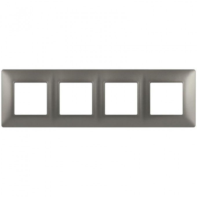 Рамка для розеток и выключателей ЭРА ELEGANCE Б0065819 14-5004-16 на 4 поста титан B0065819 Рамка для розеток и выключателей ЭРА ELEGANCE Б0065819 14-5004-16 на 4 поста титан B0065819