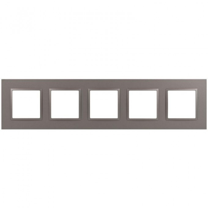 Рамка для розеток и выключателей ЭРА ELEGANCE Б0065831 14-5015-16 на 5 постов титан B0065831 Рамка для розеток и выключателей ЭРА ELEGANCE Б0065831 14-5015-16 на 5 постов титан B0065831