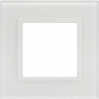 Рамка для розеток и выключателей ЭРА ELEGANCE Б0065832 14-5101-01М на 1 пост стекло матовый белый