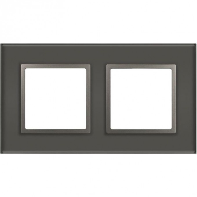 Рамка для розеток и выключателей ЭРА ELEGANCE Б0065835 14-5102-16 на 2 поста стекло титан B0065835 Рамка для розеток и выключателей ЭРА ELEGANCE Б0065835 14-5102-16 на 2 поста стекло титан B0065835