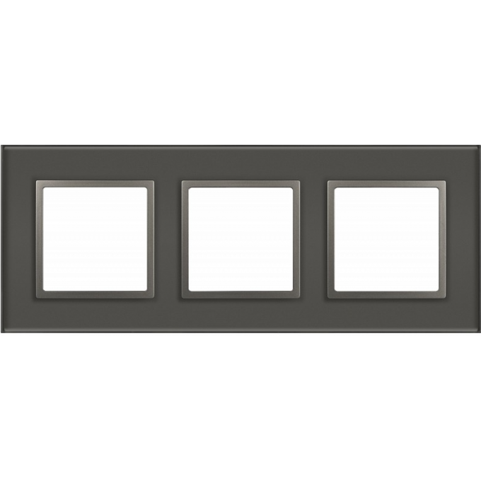 Рамка для розеток и выключателей ЭРА ELEGANCE Б0065837 14-5103-16 на 3 поста стекло титан B0065837