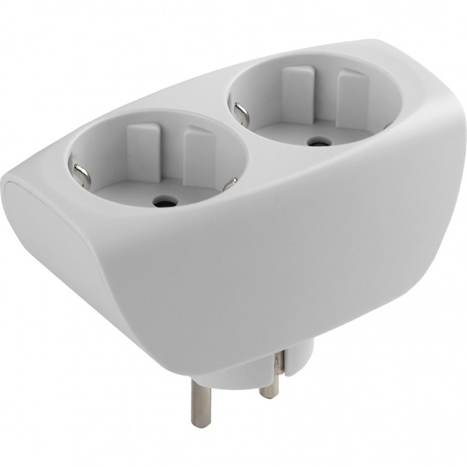 Разветвитель электрический ЭРА SP-2E-W на 2 розетки с заземлением со шторками 16А белый C0045528 Разветвитель электрический ЭРА SP-2E-W на 2 розетки с заземлением со шторками 16А белый C0045528