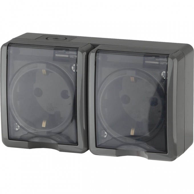 Розетка ЭРА 11-2403-03 2х2P+E IP54 16A-250В ОУ ЭРА ЭКСПЕРТ серый B0020717 Розетка ЭРА 11-2403-03 2х2P+E IP54 16A-250В ОУ ЭРА ЭКСПЕРТ серый B0020717