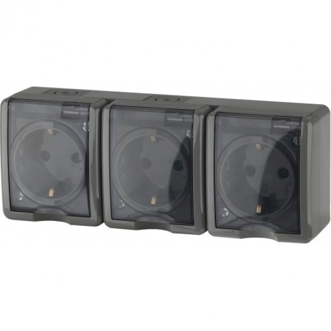 Розетка ЭРА 11-2405-03 3х2P+E IP54 16A-250В, ОУ ЭРА ЭКСПЕРТ серый B0020721 Розетка ЭРА 11-2405-03 3х2P+E IP54 16A-250В, ОУ ЭРА ЭКСПЕРТ серый B0020721