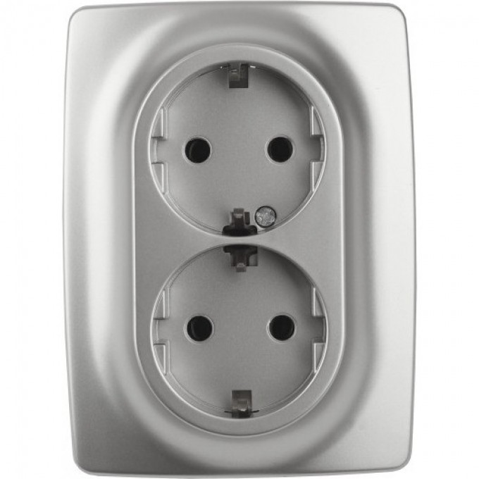 Розетка ЭРА 12-2106-03 2X2P+E SCHUKO 16A-250В IP20 ЭРА 12 алюминий B0031230 Розетка ЭРА 12-2106-03 2X2P+E SCHUKO 16A-250В IP20 ЭРА 12 алюминий B0031230
