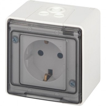Розетка ЭРА ЭКСПЕРТ 11-2501-01 2P+E IP55 16А-250В ОУ белый