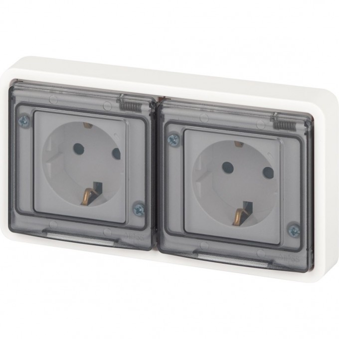 Розетка ЭРА ЭКСПЕРТ 11-2503-01 2х2P+E горизонтальная IP55 16А-250В ОУ белая B0063264 Розетка ЭРА ЭКСПЕРТ 11-2503-01 2х2P+E горизонтальная IP55 16А-250В ОУ белая B0063264