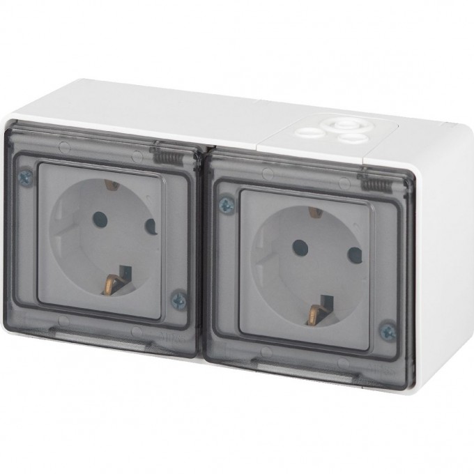 Розетка ЭРА ЭКСПЕРТ 11-2504-01 2х2P+E IP55 16А-250В ОУ белая B0063262 Розетка ЭРА ЭКСПЕРТ 11-2504-01 2х2P+E IP55 16А-250В ОУ белая B0063262