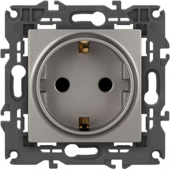 Розетка ЭРА ELEGANCE Б0065806 14-2102-16 2P+E Schuko со шторками 16А-250В титан