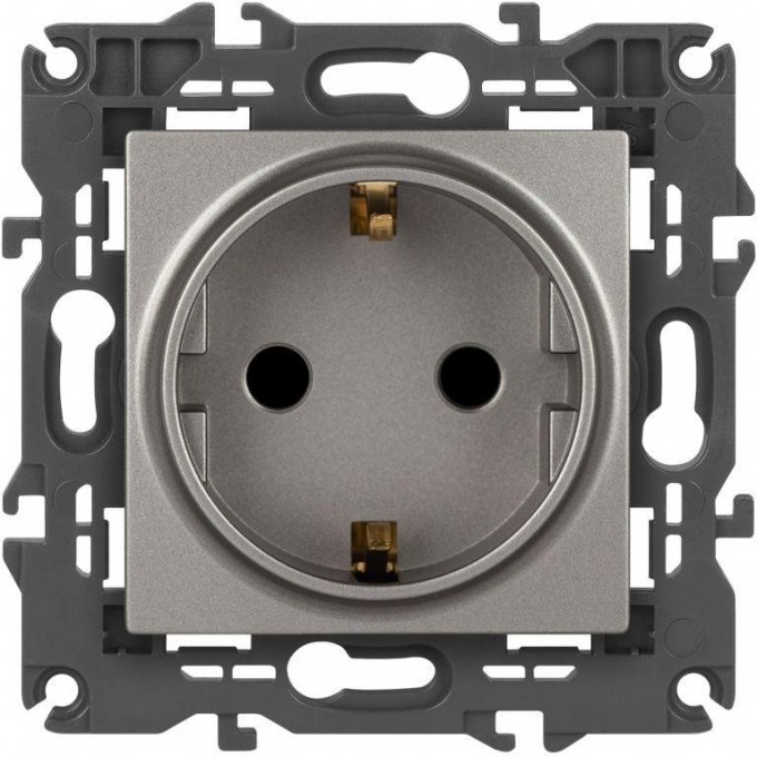Розетка ЭРА ELEGANCE Б0065806 14-2102-16 2P+E Schuko со шторками 16А-250В титан B0065806 Розетка ЭРА ELEGANCE Б0065806 14-2102-16 2P+E Schuko со шторками 16А-250В титан B0065806
