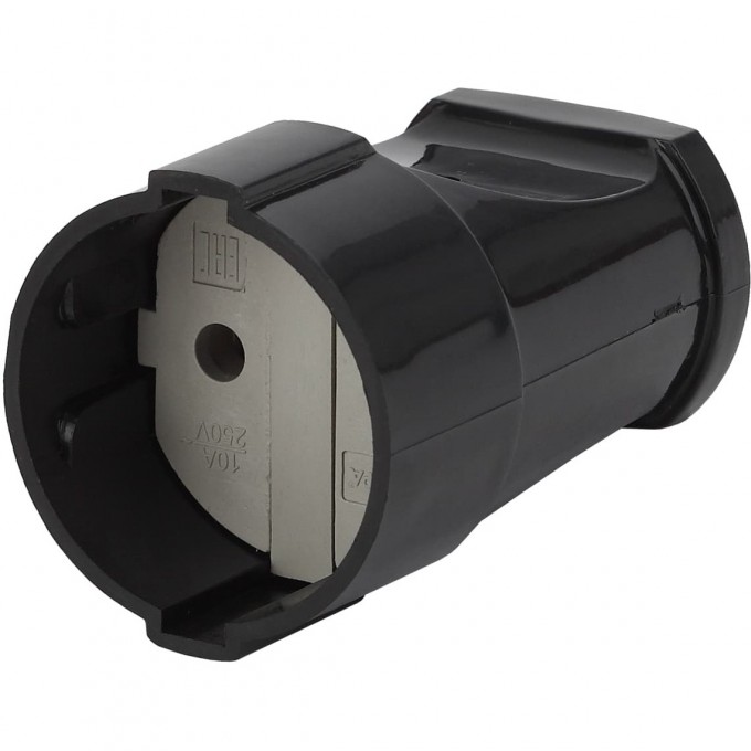 Розетка кабельная ЭРА Rx1-B б/з прямая 10A черная B0039681 Розетка кабельная ЭРА Rx1-B б/з прямая 10A черная B0039681