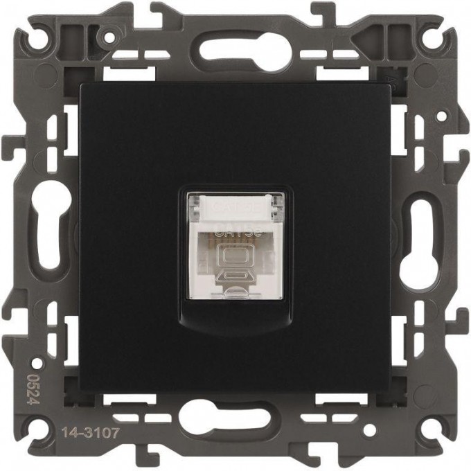 Розетка компьютерная 1-м ЭРА ELEGANCE 14-3107-05 RJ45 IP20 механизм антрацит B0034306 Розетка компьютерная 1-м ЭРА ELEGANCE 14-3107-05 RJ45 IP20 механизм антрацит B0034306