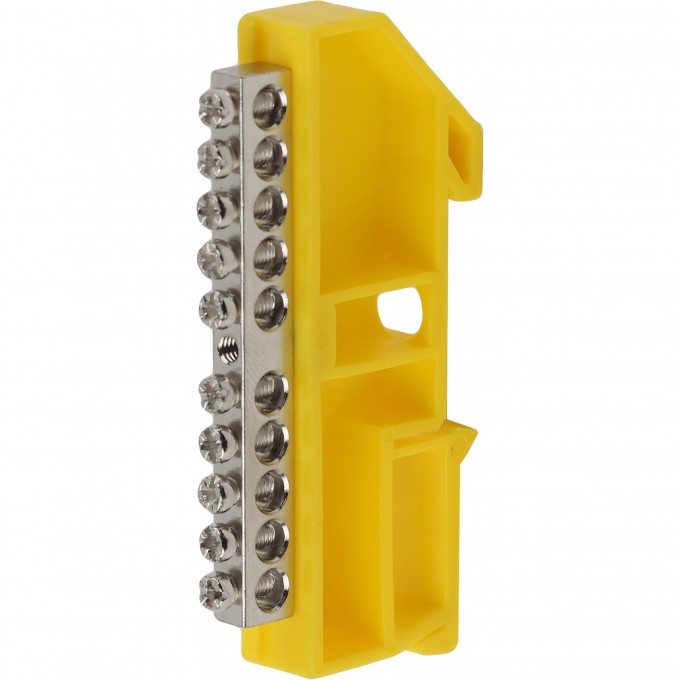 Шина ЭРА PE "земля" на на DIN-изоляторе ШНИ-6х9-10 никелированная B0044141 Шина ЭРА PE "земля" на на DIN-изоляторе ШНИ-6х9-10 никелированная B0044141