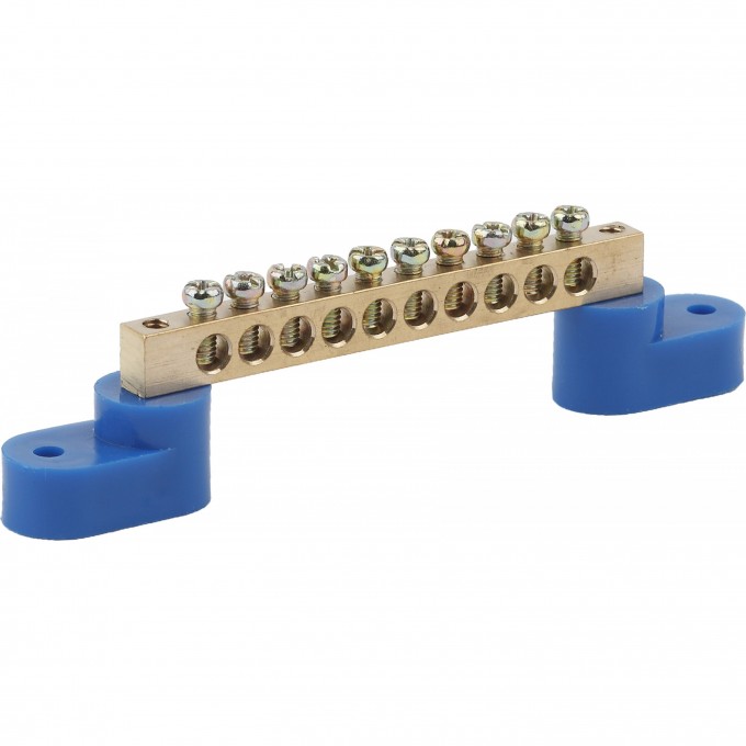 Шина N ноль на двух угловых изоляторах ЭРА ШНИ-6х9-10-У2 NO-222-57 син. уп.10шт Б0033437 B0033437 Шина N ноль на двух угловых изоляторах ЭРА ШНИ-6х9-10-У2 NO-222-57 син. уп.10шт Б0033437 B0033437