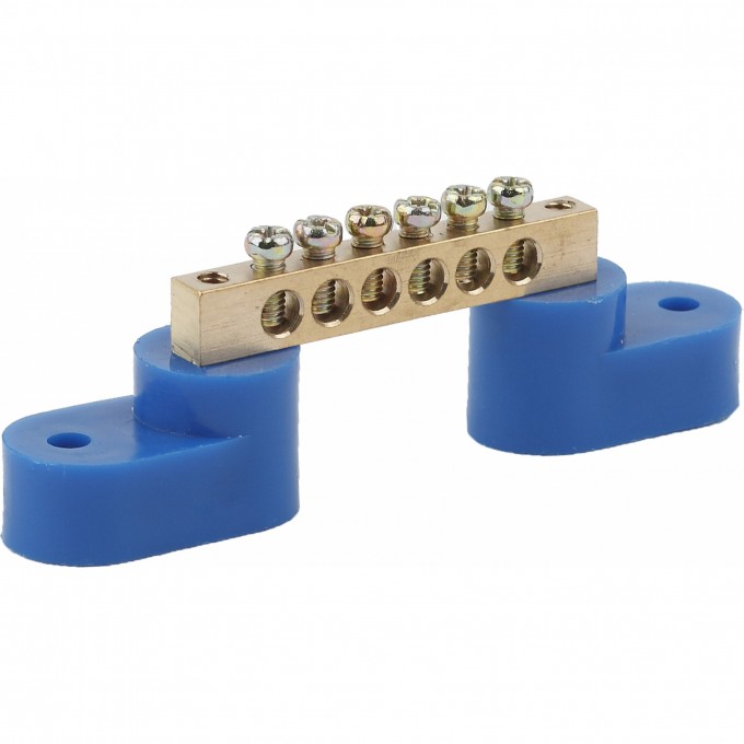 Шина N ноль на двух угловых изоляторах ЭРА ШНИ-6х9-6-У2 NO-222-55 син. уп.10шт Б0033435 B0033435 Шина N ноль на двух угловых изоляторах ЭРА ШНИ-6х9-6-У2 NO-222-55 син. уп.10шт Б0033435 B0033435