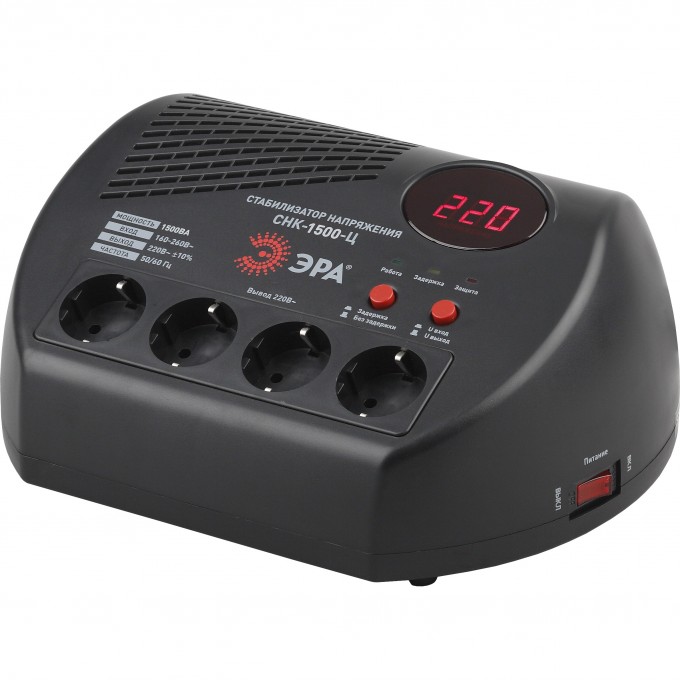 Стабилизатор ЭРА СНК-1500-Ц B0031073 Стабилизатор ЭРА СНК-1500-Ц B0031073