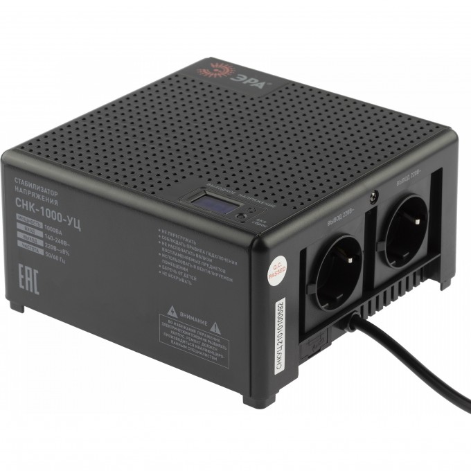 Стабилизатор напряжения ЭРА CНК-1000-УЦ компактный универсальный B0051110 Стабилизатор напряжения ЭРА CНК-1000-УЦ компактный универсальный B0051110