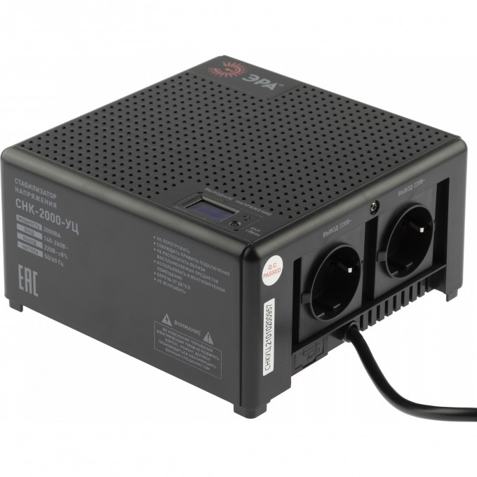 Стабилизатор напряжения ЭРА CНК-2000-УЦ компактный универсальный B0051112 Стабилизатор напряжения ЭРА CНК-2000-УЦ компактный универсальный B0051112