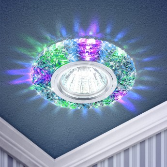 Светильник ЭРА DK LD4 SL/RGB декор cо светодиодной подсветкой мультиколор прозрачный Светильник ЭРА DK LD4 SL/RGB декор cо светодиодной подсветкой мультиколор прозрачный