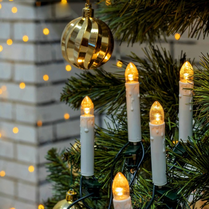 Светодиодная новогодняя гирлянда ЭРА ЕGNIG - CAN нить СВЕЧИ 3,8 м теплый белый динамичный 20 LED B0055996 Светодиодная новогодняя гирлянда ЭРА ЕGNIG - CAN нить СВЕЧИ 3,8 м теплый белый динамичный 20 LED B0055996