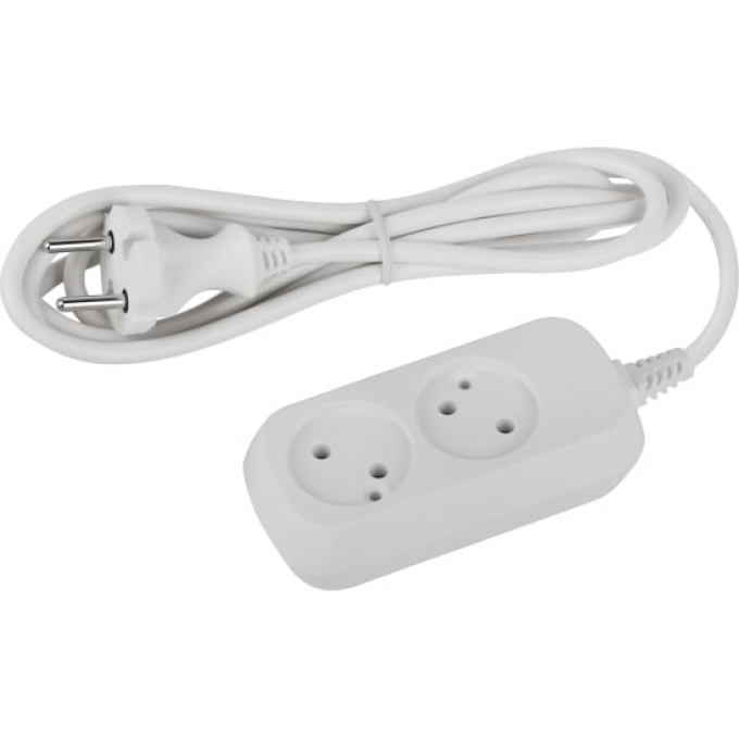 Удлинитель электрический ЭРА UDL-10-250 Greenline 2 розетки без заземления 5м ПВС 2х0.75кв.мм B0065044