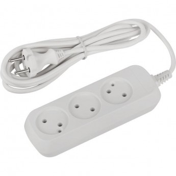 Удлинитель электрический ЭРА UDL-10-330 Greenline 3 розетки без заземления 3м ПВС 2х0.75кв.мм