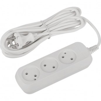 Удлинитель электрический ЭРА UDL-10-350 Greenline 3 розетки без заземления 5м ПВС 2х0.75кв.мм