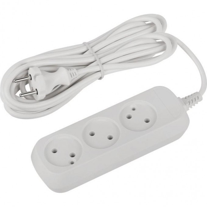 Удлинитель электрический ЭРА UDL-10-350 Greenline 3 розетки без заземления 5м ПВС 2х0.75кв.мм B0065073