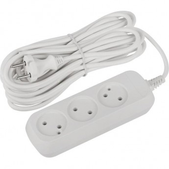 Удлинитель электрический ЭРА UDL-10-370 Greenline 3 розетки без заземления 7м ПВС 2х1кв.мм