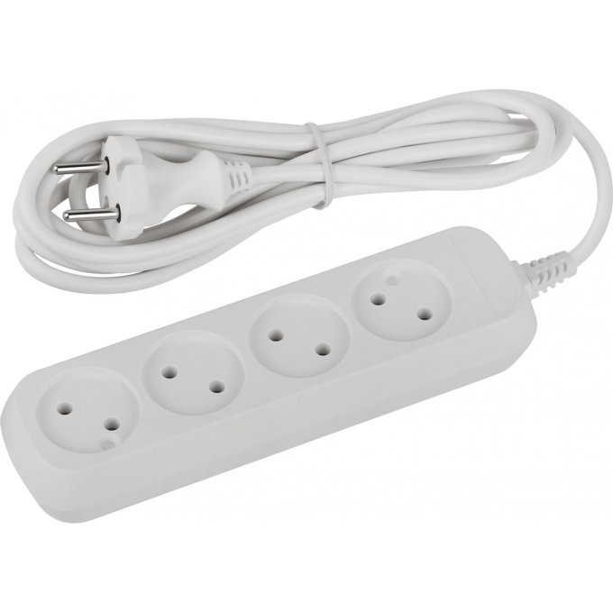 Удлинитель электрический ЭРА UDL-10-430 Greenline 4 розетки без заземления 3м ПВС 2х0.75кв.мм B0065050