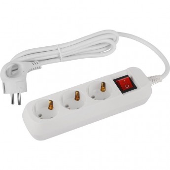 Удлинитель электрический ЭРА UDL-16-315-ES Greenline 3 розетки с заземлением с выключателем 1.5м ПВС 3х1кв.мм