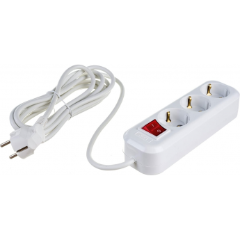 Удлинитель электрический ЭРА UDL-16-330-ES Greenline 3 розетки с заземлением с выключателем 3м ПВС 3х1кв.мм